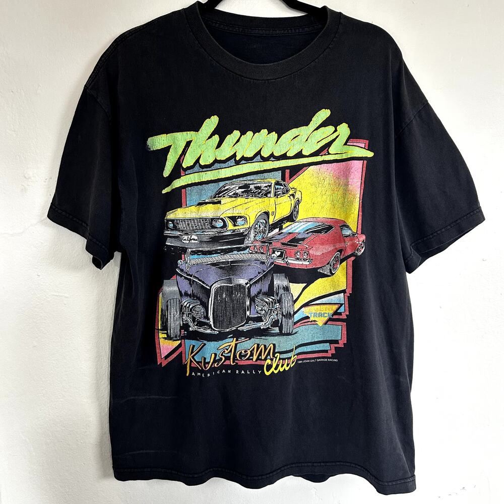 Vintage 1984 John Galt Garage racing t-shirt